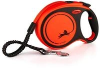 Nobby Hundeleine Flexi Hundeleine Xtrem schwarz/orange Gurt 5 m, Leinen