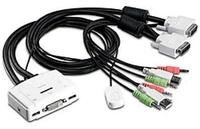 Trendnet KVM 2-port DVI Switch mit Audio Netzwerk-Switch