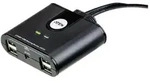Aten ATEN US224-AT 2 Port USB 2.0-Umschalter Schwarz USB-Adapter schwarz