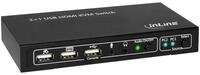 Inline KVM Desktop Switch, 2-fach, HDMI 4K2K, USB 2.0 Hub, mit Audio HDMI-Kabel
