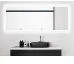 Talos Badspiegel Moon, LED Spiegel, Design Lichtspiegel silberfarben 180 cm x...