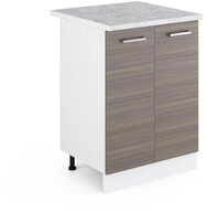 Vicco Unterschrank R-Line, Grau/Wei&szlig;, 60 cm, AP Marmor (1-St)