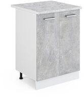 Vicco Unterschrank R-Line, Beton/Wei&szlig;, 60 cm, AP Marmor (1-St)