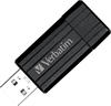 Verbatim Pin Stripe USB-Stick (Lesegeschwindigkeit 20 MB/s, mit einziehbarem