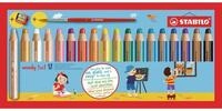 STABILO Buntstift Multitalent Buntstift Aquarell Wachsmalstift 18er Set,