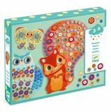 DJECO Kreativset Kollagen f&uuml;r die Kleinen Mosaik Milfiori Basteln mit Moosgummi