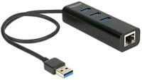 Delock Laptop-Dockingstation DeLOCK USB 3.0 Hub 3 Port + 1 Port Gigabit LAN