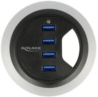 Delock USB-Verteiler Delock 62868 USB-Hub 4 Port USB-A USB 3.1 Gen1 5 GBit/s Schwarz