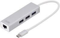 Digitus Laptop-Dockingstation 3 Port USB 3 Type-C&reg; Hub mit Gigabit Ethernet...
