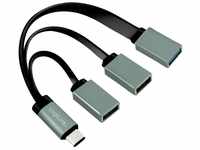 LogiLink USB-C Hub Adapter, 1x USB 3.0 mit 5 Gbit/s, 2x USB 2.0 mit 480 MBit/s