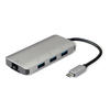 ROLINE USB Typ C zu Gigabit Ethernet Konverter + Hub 3x Computer-Adapter, 10.0...