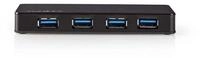 Nedis UHUBU3420BK USB-Adapter USB-Hub zu USB-Hub, USB, 4x USB-A, f&uuml;r