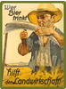 Nostalgic Art Blechschild "Wer Bier trinkt hilft der Landwirtschaft" (30x40cm)