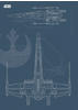 Komar Poster Star Wars Blueprint X-Wing, Star Wars (1 St), Kinderzimmer,