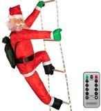 monzana Weihnachtsmann, LED Leiter XXL 240cm f&uuml;r In-/Outdoor 8 Leuchtfunktionen