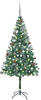 vidaXL Künstlicher Weihnachtsbaum mit LEDs Kugeln Zapfen 180 cm (3077700)