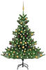vidaXL Künstlicher Weihnachtsbaum Nordmann LED & Kugeln grün 150 cm (3077559)