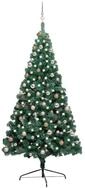 vidaXL K&uuml;nstlicher Weihnachtsbaum K&uuml;nstlicher Halb-Weihnachtsbaum Beleuchtung