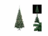 vidaXL Künstlicher Weihnachtsbaum mit LEDs & Kugeln L 240 cm grün (3077577)