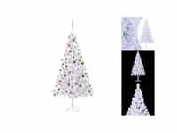 vidaXL Künstlicher Weihnachtsbaum mit LEDs & Kugeln 210 cm 910 Zweige (3077581)