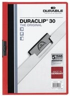 DURABLE Hefter 25 Klemmmappen Businessmappe DURACLIP&reg; 30 - rot