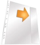 DURABLE Prospekth&uuml;lle, 5 St&uuml;ck, Format A4, genarbt, seitlich offen mit Klappe,