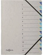 PAGNA F&auml;chermappe Ordnungsmappe Easy Grey 12 F&auml;cher grau 44312-02