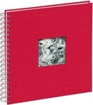 PAGNA Fotoalbum Spiralalbum 24x25cm 50 Seiten Passepartout rot