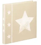 Hama Fotoalbum Jumbo Album "Skies", 30x30 cm, 60 wei&szlig;e Seiten, Stern beige|braun