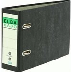 ELBA Aktenordner Ordner rado f&uuml;r A5 quer 75mm Wolkenmarmor schwarz