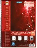 STYLEX Collegeblock STY Collegeblock mit Rand A4 kariert 80 Blatt perf.