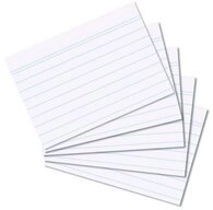 Herlitz Karteikarten 100 Herlitz Karteikarten DIN A8 / liniert / Farbe: wei&szlig;