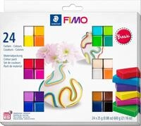 FIMO Modelliermasse Basic, 24 Halbbl&ouml;cke