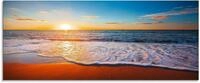 Artland Glasbild Sonnenuntergang und das Meer, Strand (1 St), in verschiedenen