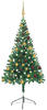 vidaXL Künstlicher Weihnachtsbaum mit LEDs & Schmuck 150 cm 380 Zweige...