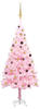 vidaXL Künstlicher Weihnachtsbaum mit LEDs & Schmuck Rosa 210cm (3077500)