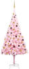 vidaXL Künstlicher Weihnachtsbaum mit LEDs & Schmuck Rosa 240cm (3077501)