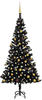 vidaXL Künstlicher Weihnachtsbaum Künstlicher Weihnachtsbaum mit LEDs Schmuck