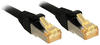 Lindy Lindy Patchkabel Cat6A S/FTP LSOH Cat7 Rohkabel schw. 1.00m LAN-Kabel