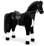 ELLA & PIET&reg; Stehpferd Gro&szlig;es XXL Standpferd AMIRA mit Sattel (Schwarz),