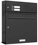 AL Briefkastensysteme Wandbriefkasten 1 Fach Premium Briefkasten A4 in RAL 7016
