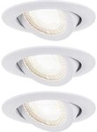 Paulmann LED Einbaustrahler Paulmann LED Einbauleuchte 3er-Set wei&szlig; schwenkbar,