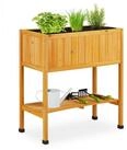 relaxdays Hochbeet aus Holz, orange