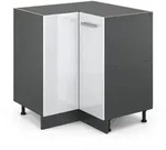 Vicco Eckunterschrank R-Line, Wei&szlig; Hochglanz/Anthrazit, 75.6 cm ohne...