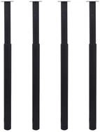 vidaXL Tischbein vidaXL Teleskopische Tischbeine 4 Stk. Schwarz 710 - 1100 mm