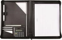 Alassio&reg; Schreibmappe Schreibmappe Catana A4 Leder schwarz