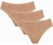 sloggi Taillenslip 24/7 Cotton Lace (3er Pack) mit edler Spitze und flachen N&auml;hten