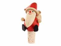 Dregeno Erzgebirge Weihnachtsfigur Miniatur Weihnachtsmann mit Korken