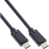 Inline USB-C Kabel, USB 3.2 Gen.2x2, 20 Gb/s, 100 W, schwarz, 2 m USB-Kabel