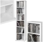 tectake CD-Regal Standregal Medienregal in Holzoptik 90x21x20cm, Sammlerset...